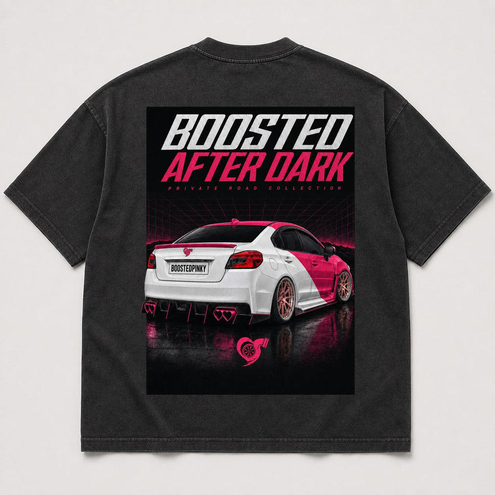 Boosted After Dark black shirt back view