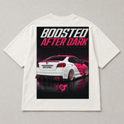 Boosted After Dark white shirt back view