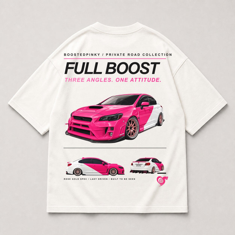Full Boost white shirt back view