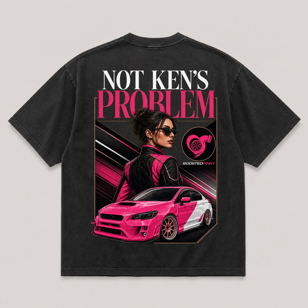 Not Ken's Problem black shirt back view