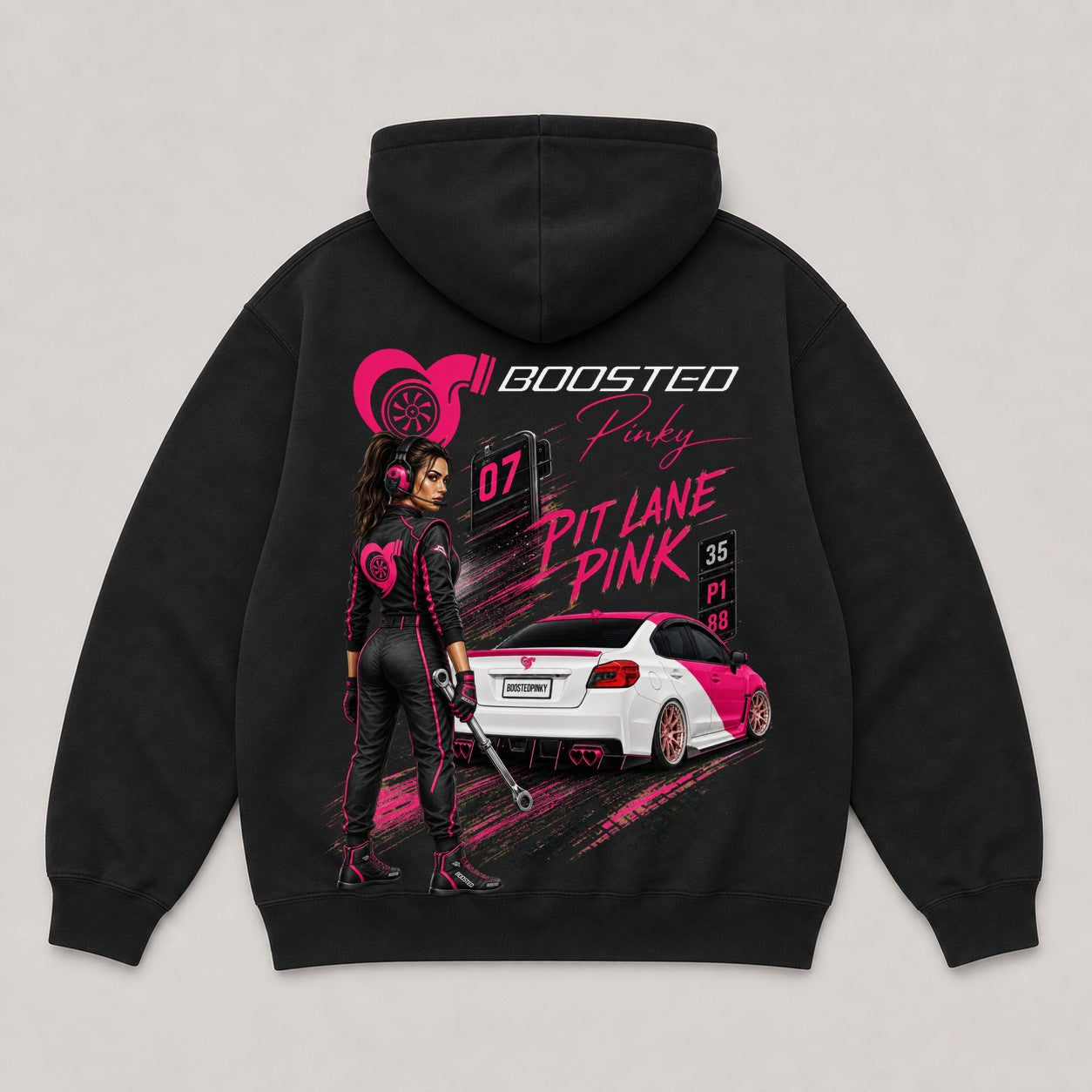 Pit Lane Pink Black back view