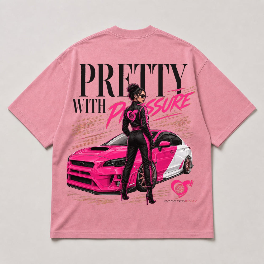 Pretty With Pressure pink shirt back view