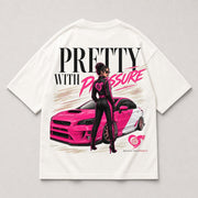 Pretty With Pressure white shirt back view