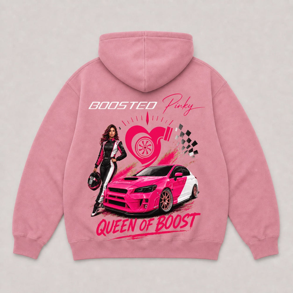 Queen of Boost Soft Pink back view