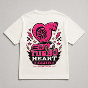 Turbo Heart Club white shirt back view