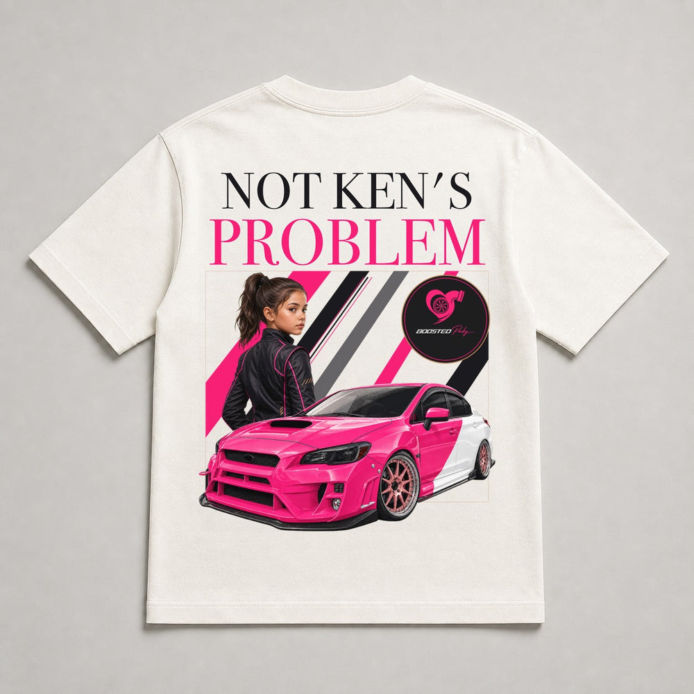 Not Ken's Problem Youth Tee white shirt back view