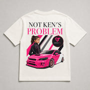 Not Ken's Problem Youth Tee white shirt back view