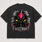 Will Run black shirt back view