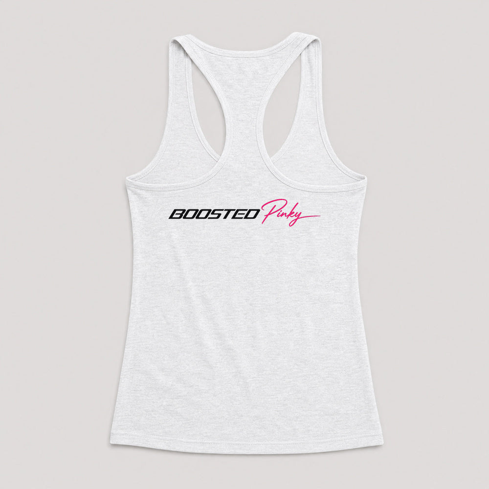 Will Run Racerback Tank White back view