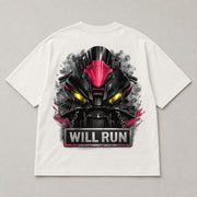 Will Run white shirt back view
